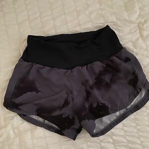 Women's Black and Gray Shorts